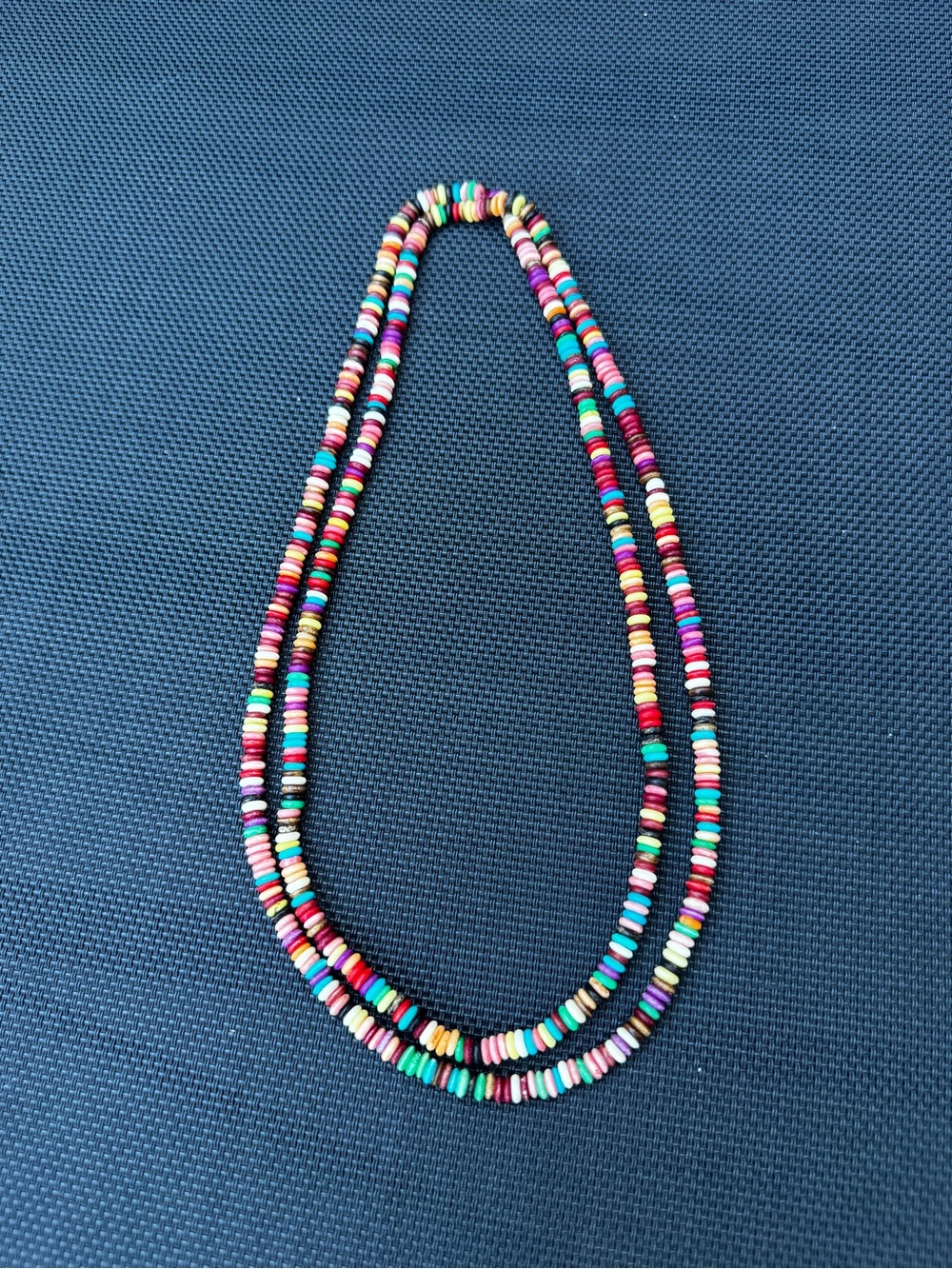 Multicolor Beaded Necklace Plastic Ball/Bead Chain Fashion Jewelry 21"